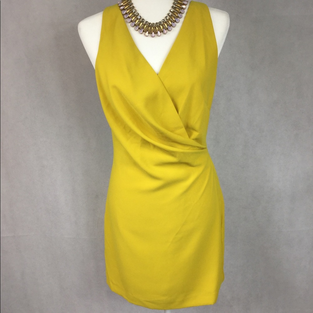Ming Suits Faux Wrap Draped Dress